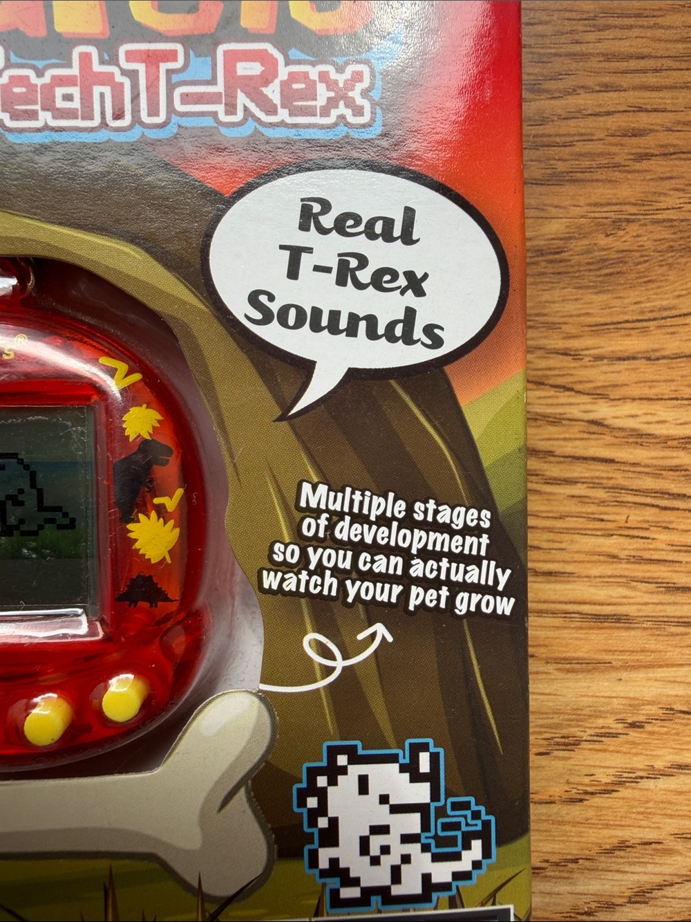 Top Secret GigaPets TechT-Rex Handheld Virtual Pet Red & Yellow New!! 90’s - Picture 4 of 5